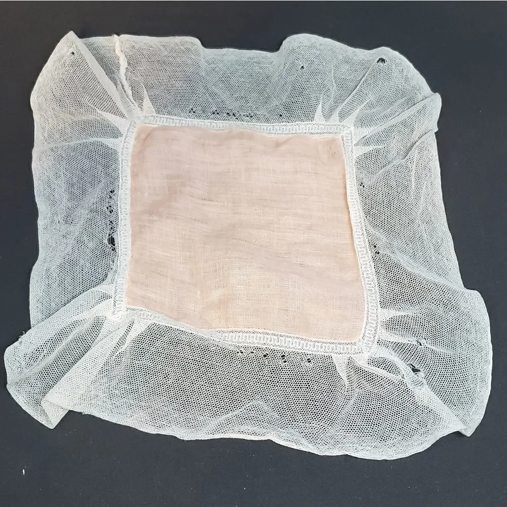 Vintage Pink & White Handkerchief